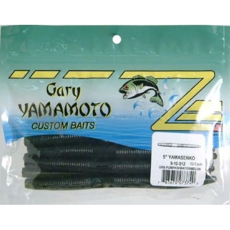 Yamamoto 910912 Senko Worm, 5 Green Pumpkin Watermelon Laminate
